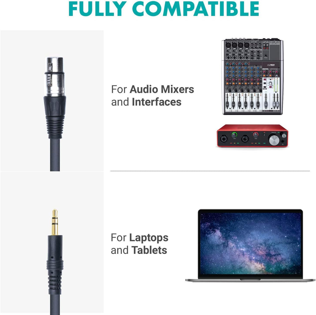 4-Pack XLR Condenser Microphone Bundle with Cardioid Mics, Desk Mount Stands, Shock Mounts, Pop Filters, and Audio Cables H886679
