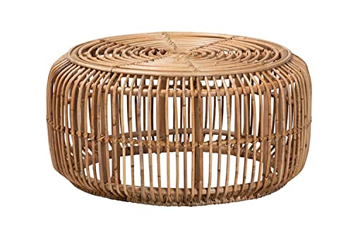 Natural Brown Antique Rattan Coffee Table B41086