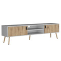 TV Rack with 2 Hinged Doors and Central Shelves Y912568