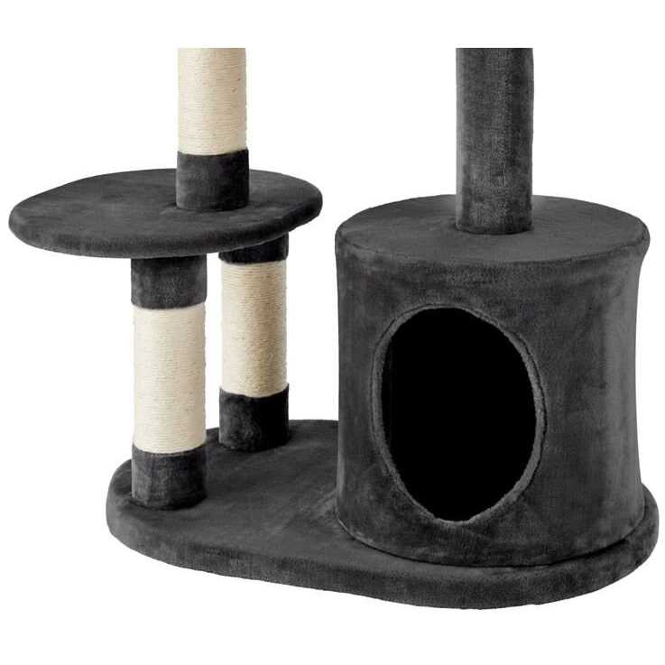 59.5-in Heavy Duty Faux Fur Cat Tree Condo L5295