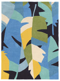 Aqua and Ivory 8' x 10' Area Rug E586
