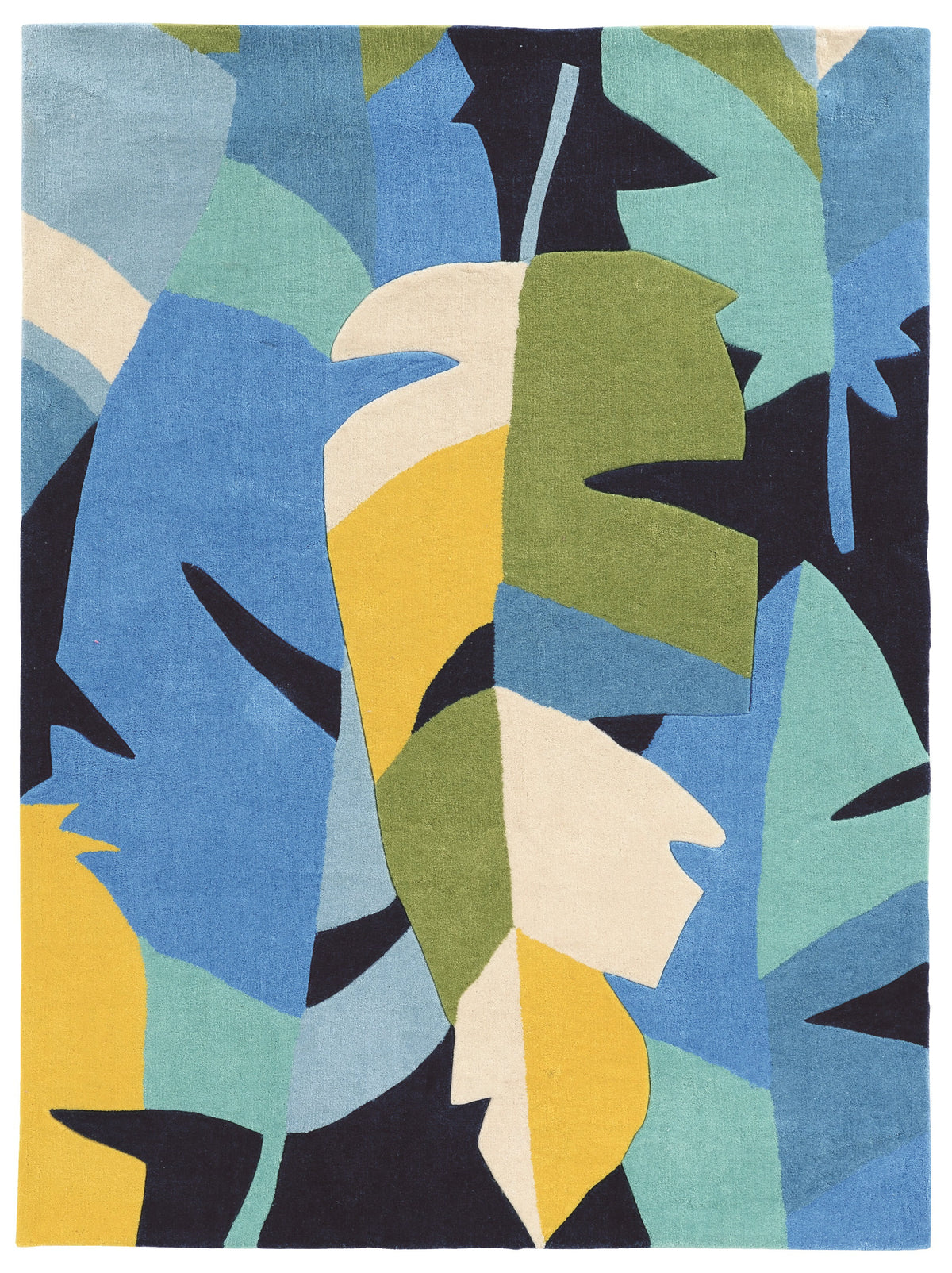 Aqua and Ivory 8' x 10' Area Rug E586