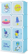 8 Cube Children Wardrobe with Doors and 2 Hanging Sections F730848