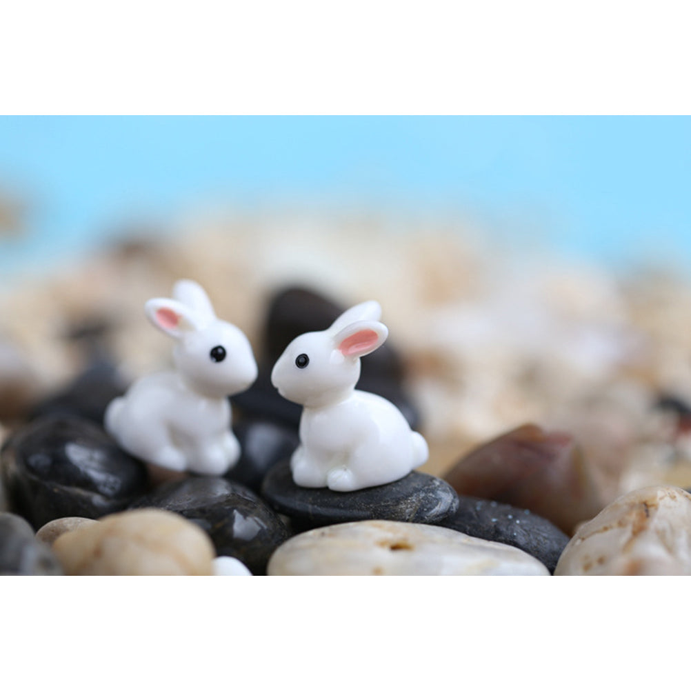 10 Pcs Rabbit Resin Miniature Statue W7589