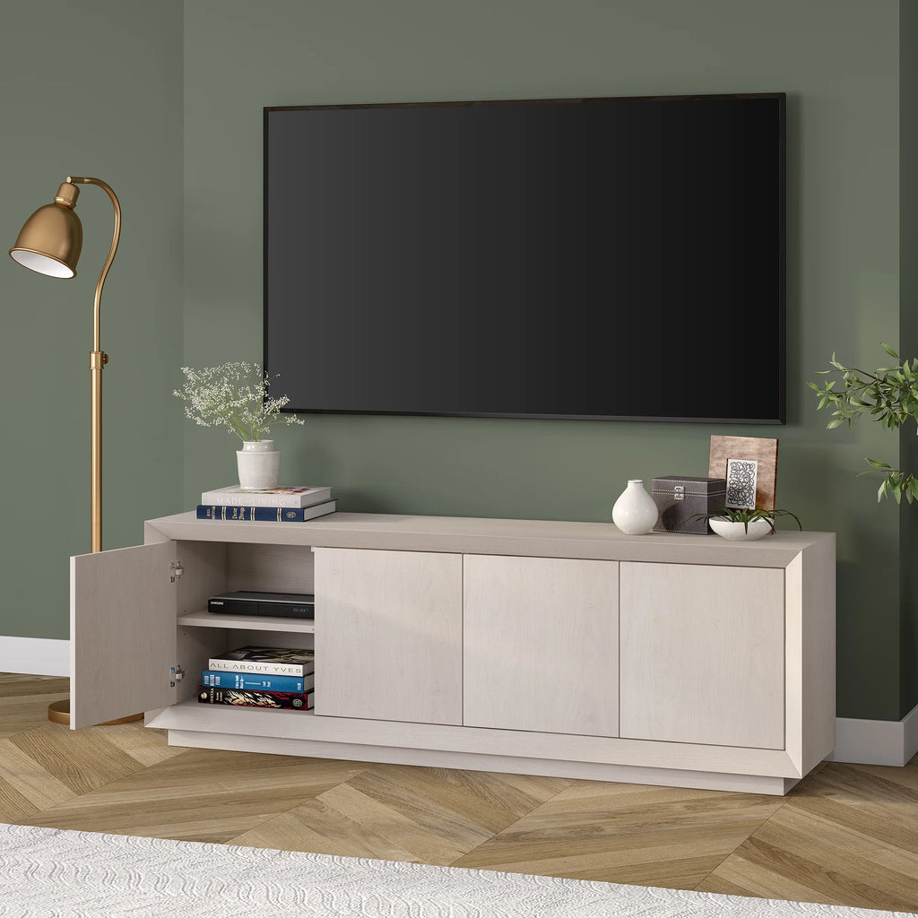 White Rectangular TV Stand N422