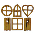 Wood Ornament Doll House Miniature Fairy Elf Door Dollhouse Garden Micro Landscape Wooden Craft H77028