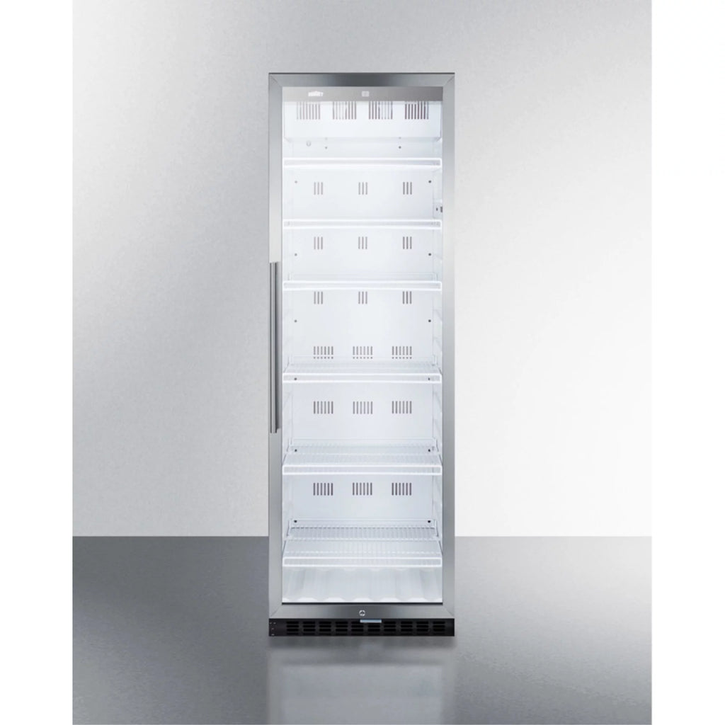 24" Wide 12.6 Cu. Ft. Stainless Steel Merchandiser Refrigerator Z714