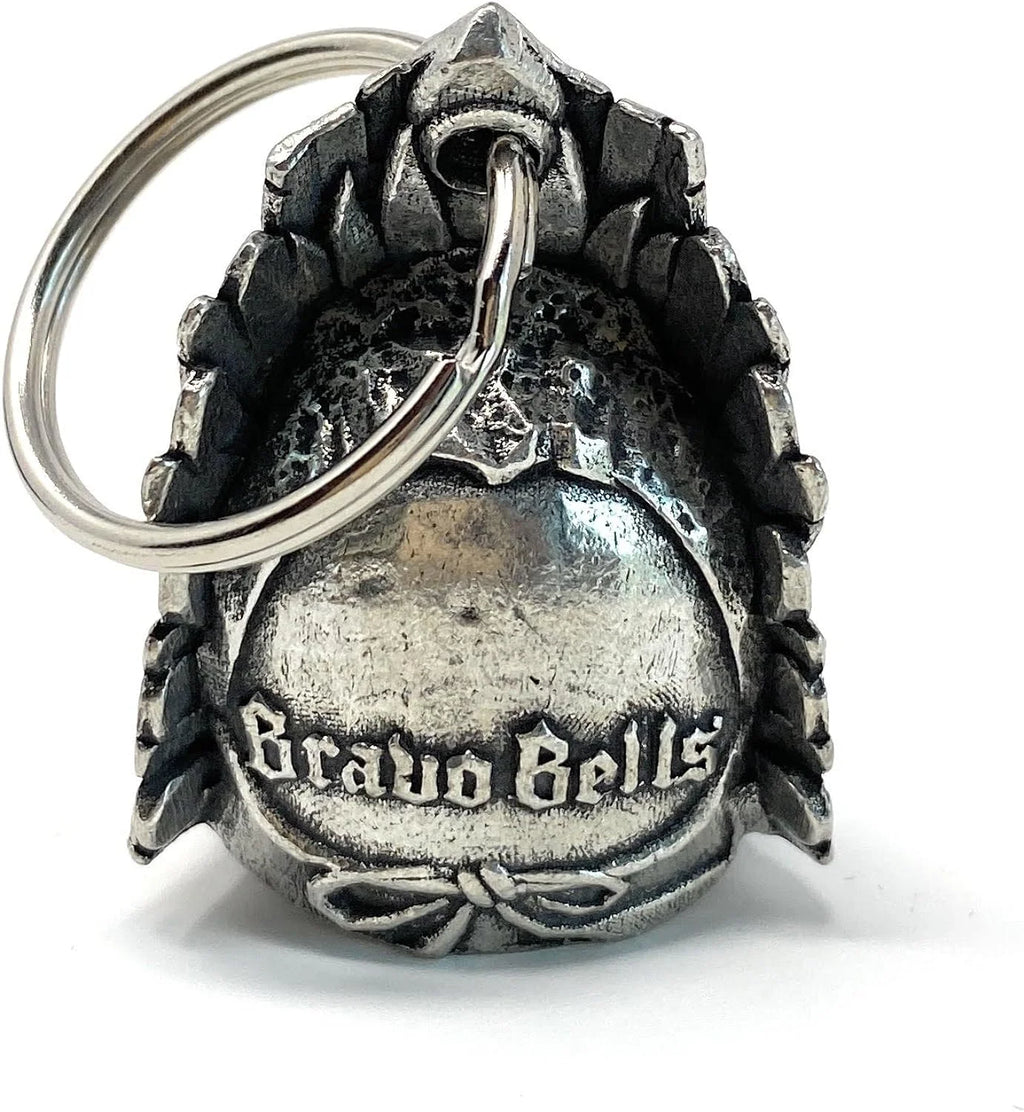 Indian Skull Diamond Bell Motorcycle Biker Bell Accessory Key Chain U97767
