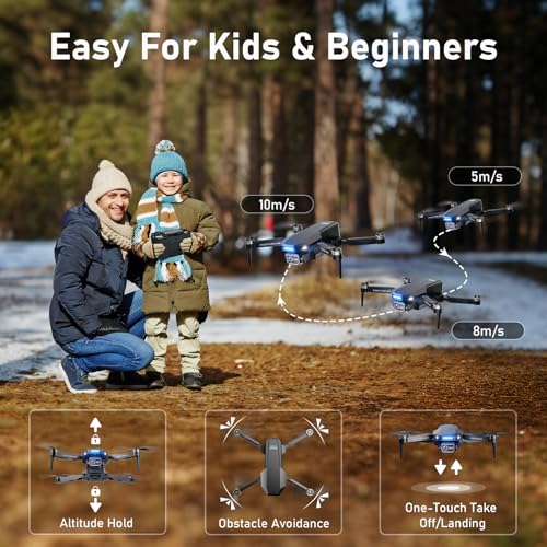 Drone with Camera 1080P FPV Quadcopter Brushless Motor Black N4204