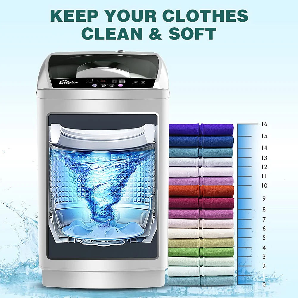 Portable Full-Automatic 1.8 Cu. ft. Top Load Laundry Washer H7204