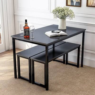 3 Piece Dining Set Black F6975