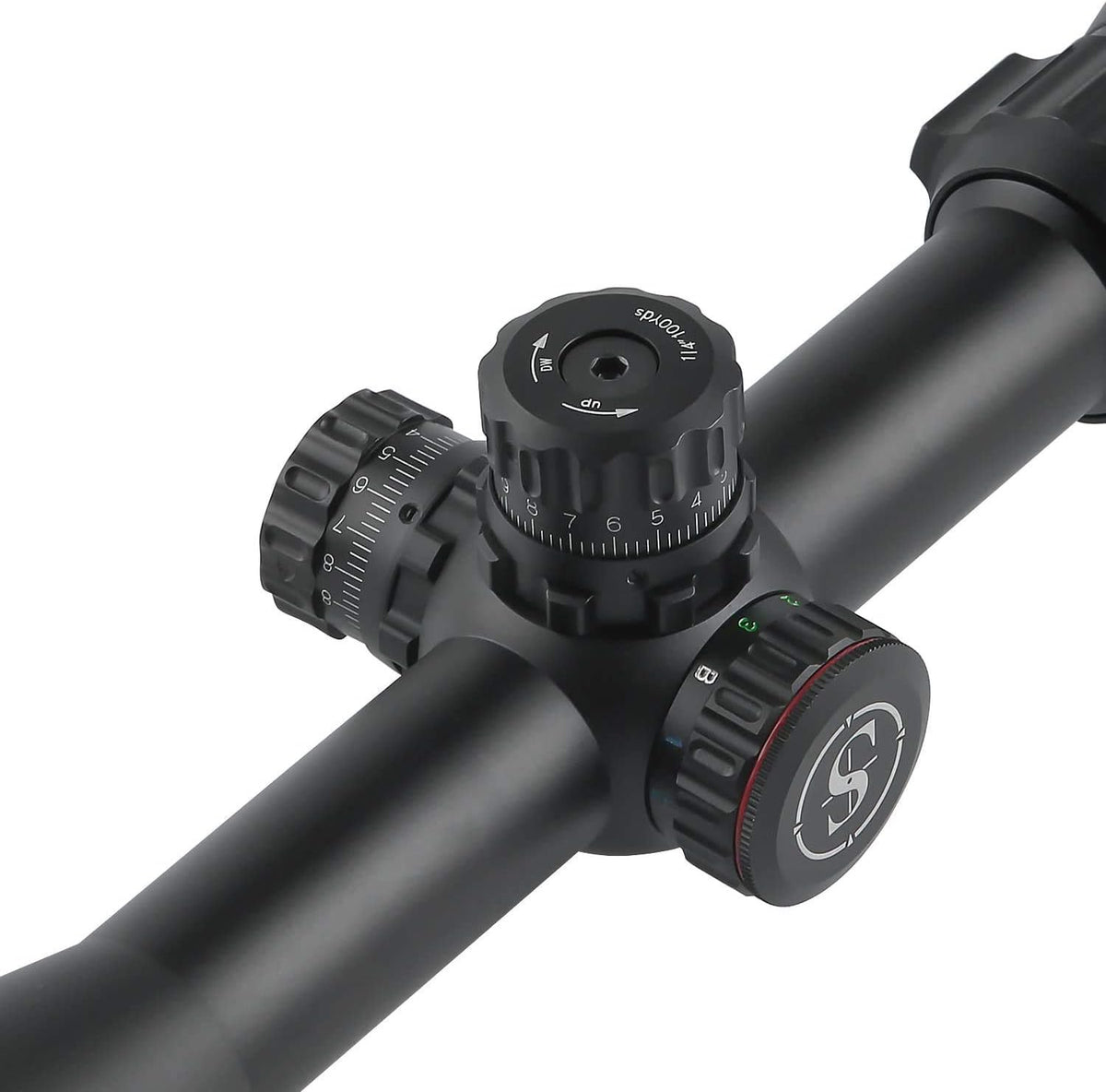 Hunting Rifle Scope 16X50AO Red Green Illuminated Mil Dot Reticle Multi-Coated Lens M19893