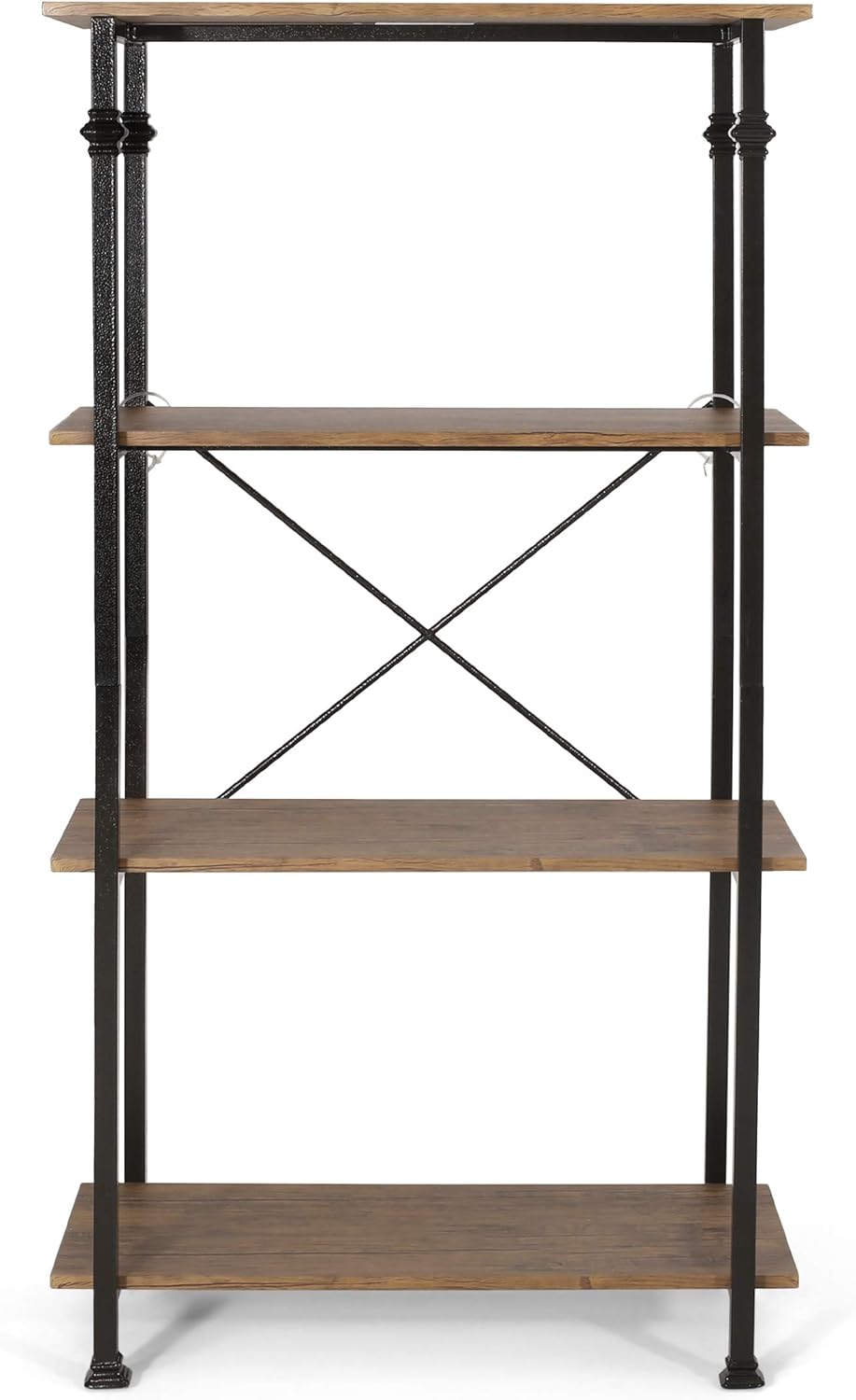 4-Layer Bookcase, Brown + Dark Bronze S316062