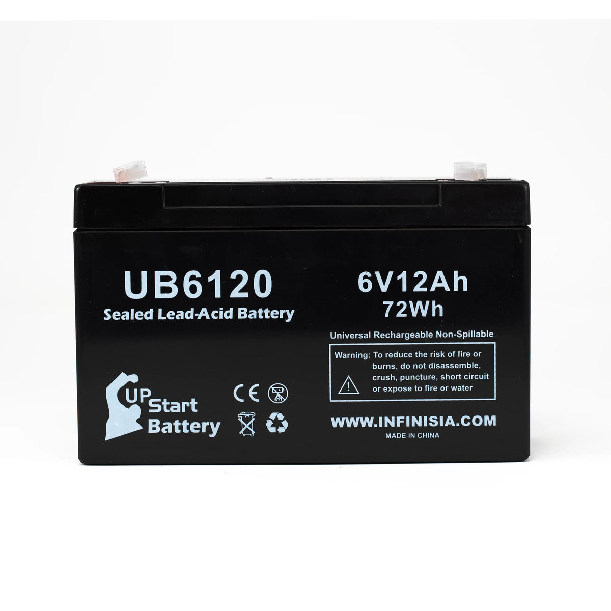 4x Pack 6V 12Ah Sealed Lead Acid Battery Y817