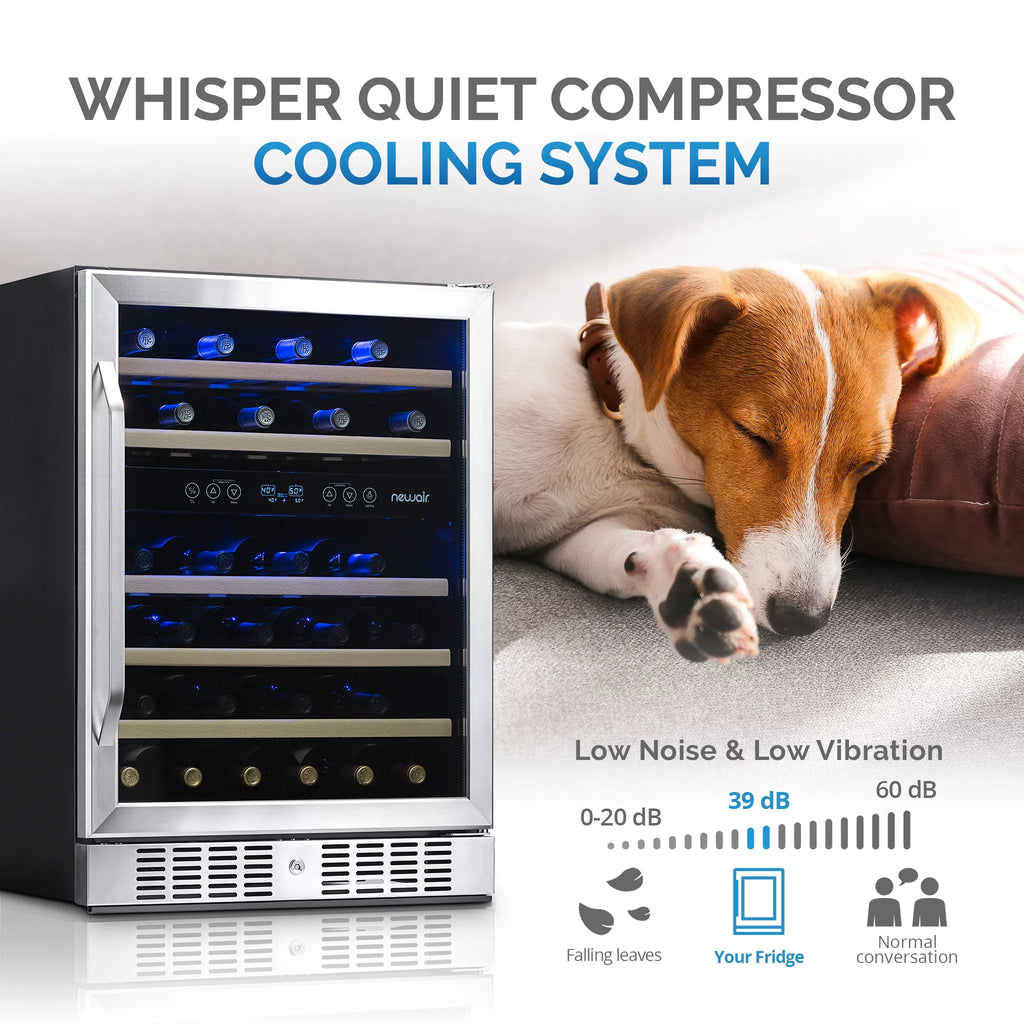 46-Bottle Dual-Zone Compressor Wine Refrigerator U7020