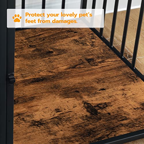 Wooden Dog Crate Furniture with Drawer V3182