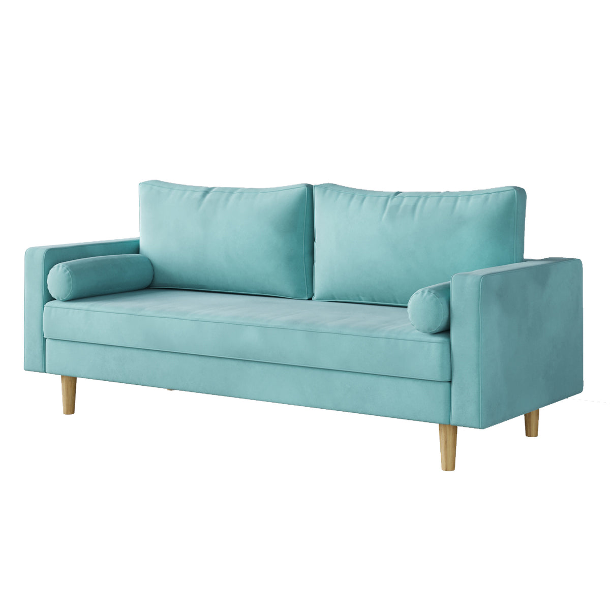 Modern Green Velvet Double Seat Sofa Y812