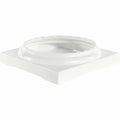 Standard Capital & Base for 8x22 Endura-Aluminum Fluted Round Columns, Textured White Finish F761