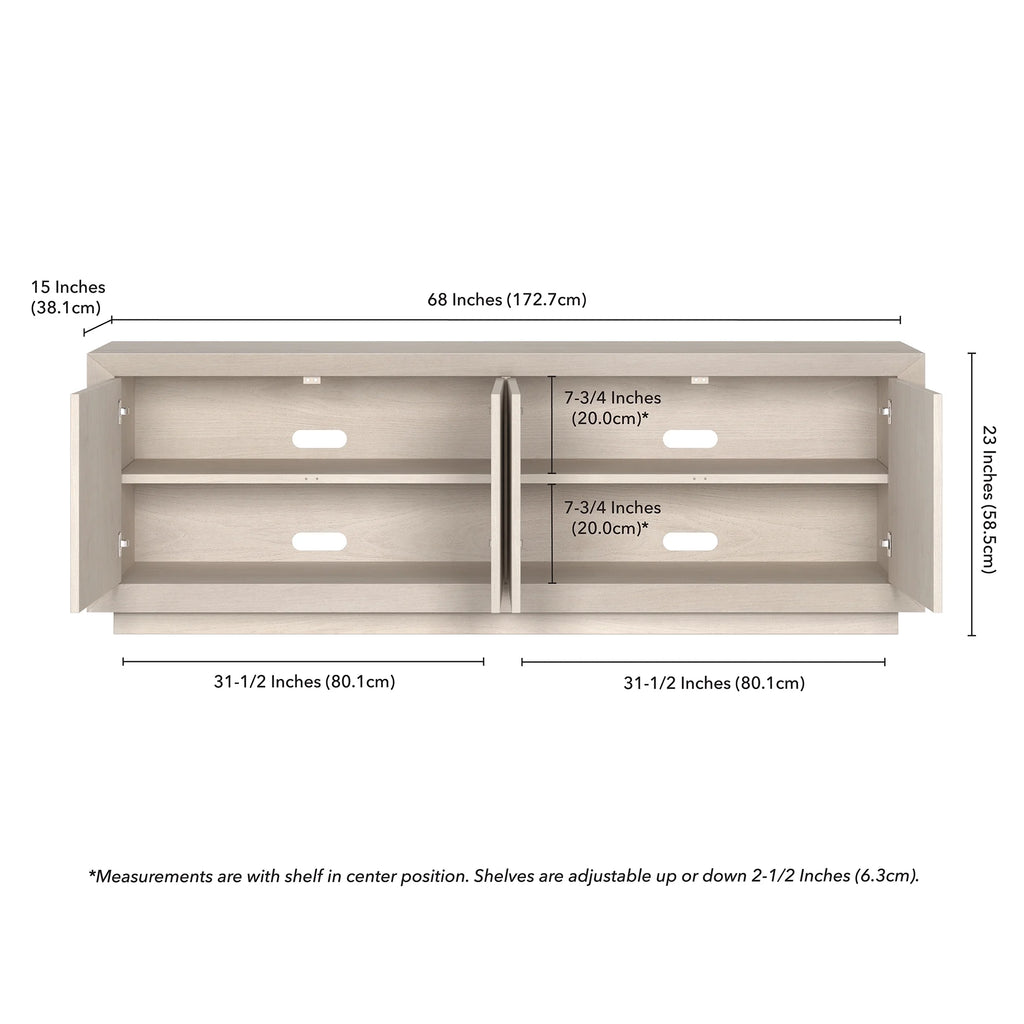 White Rectangular TV Stand N422