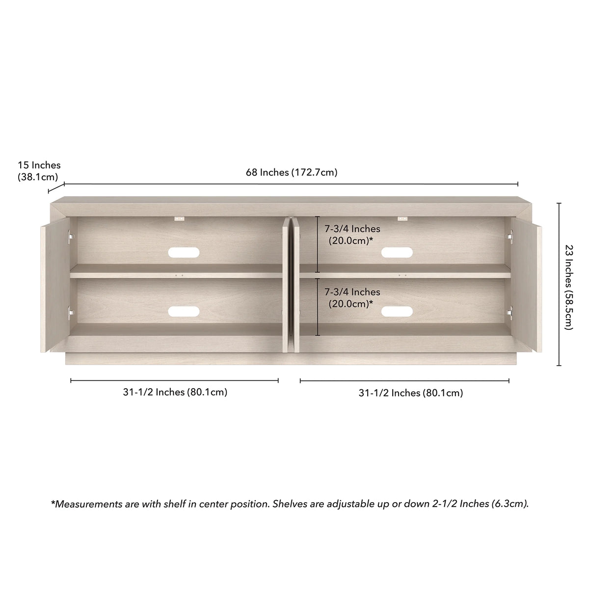 White Rectangular TV Stand N422