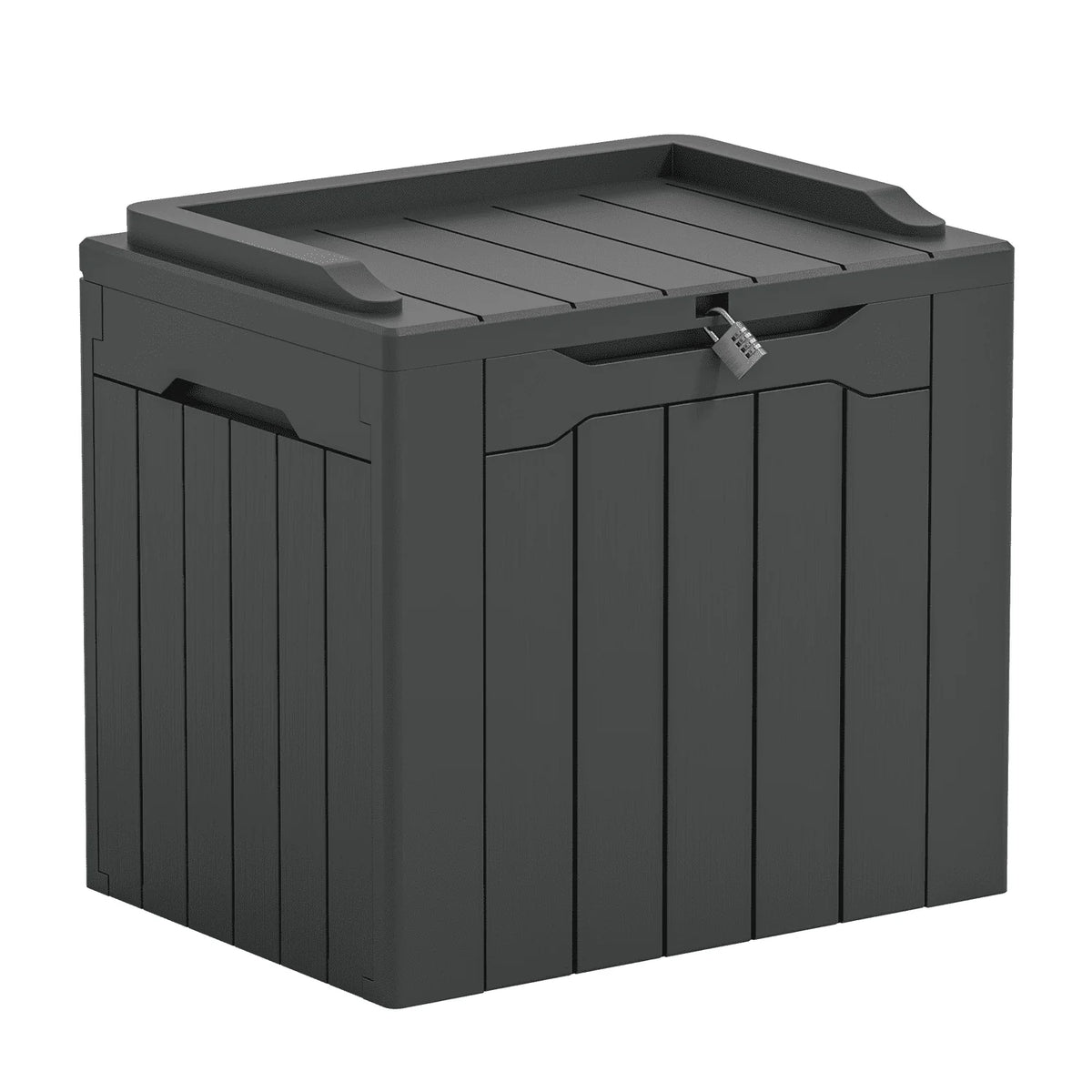Black 32 Gallon Outdoor Resin Deck Box with Seat R3545