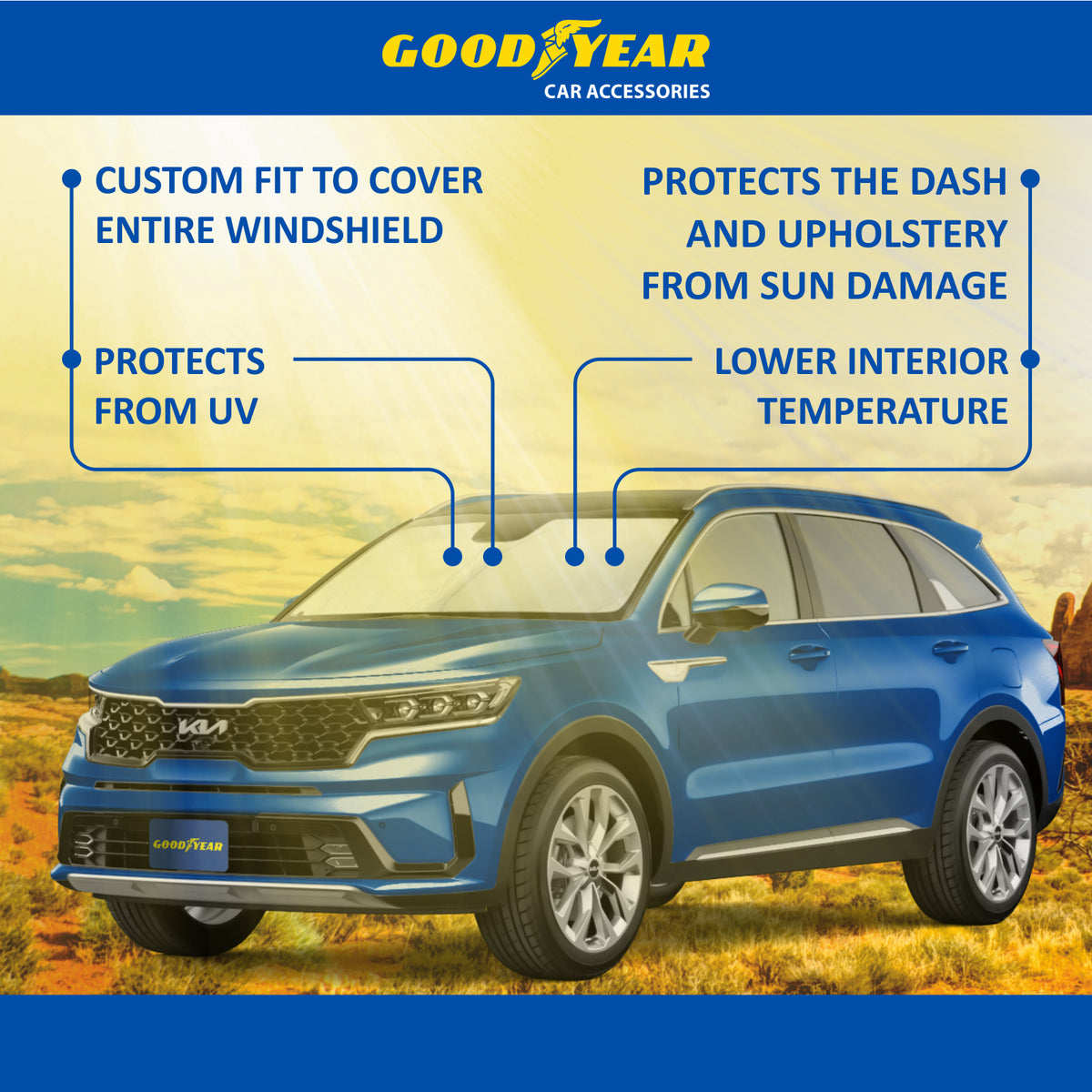 Foldable Windshield Sun Shade for Front Window Y41177
