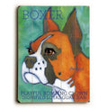 18 x 24 in. Boxer Planked Wood Wall Decor K324996