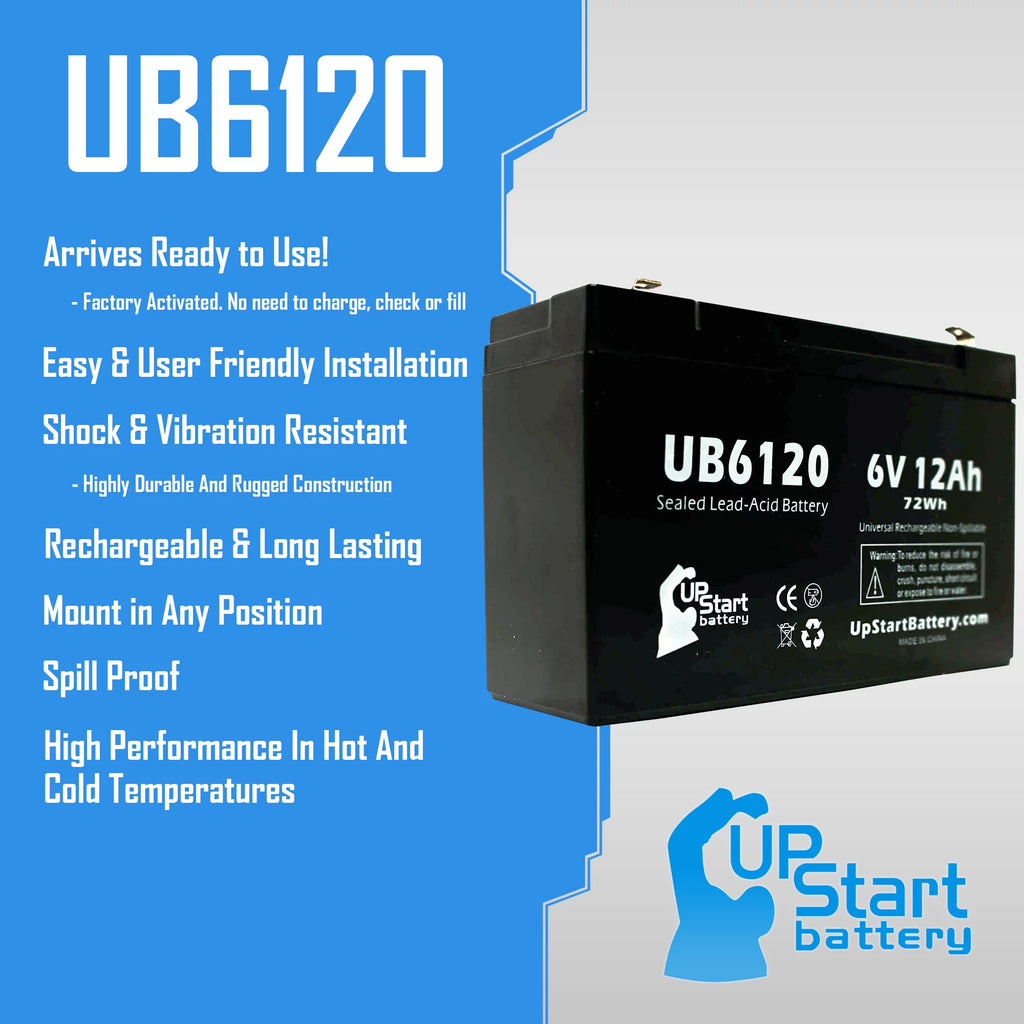 4x Pack 6V 12Ah Sealed Lead Acid Battery Y817