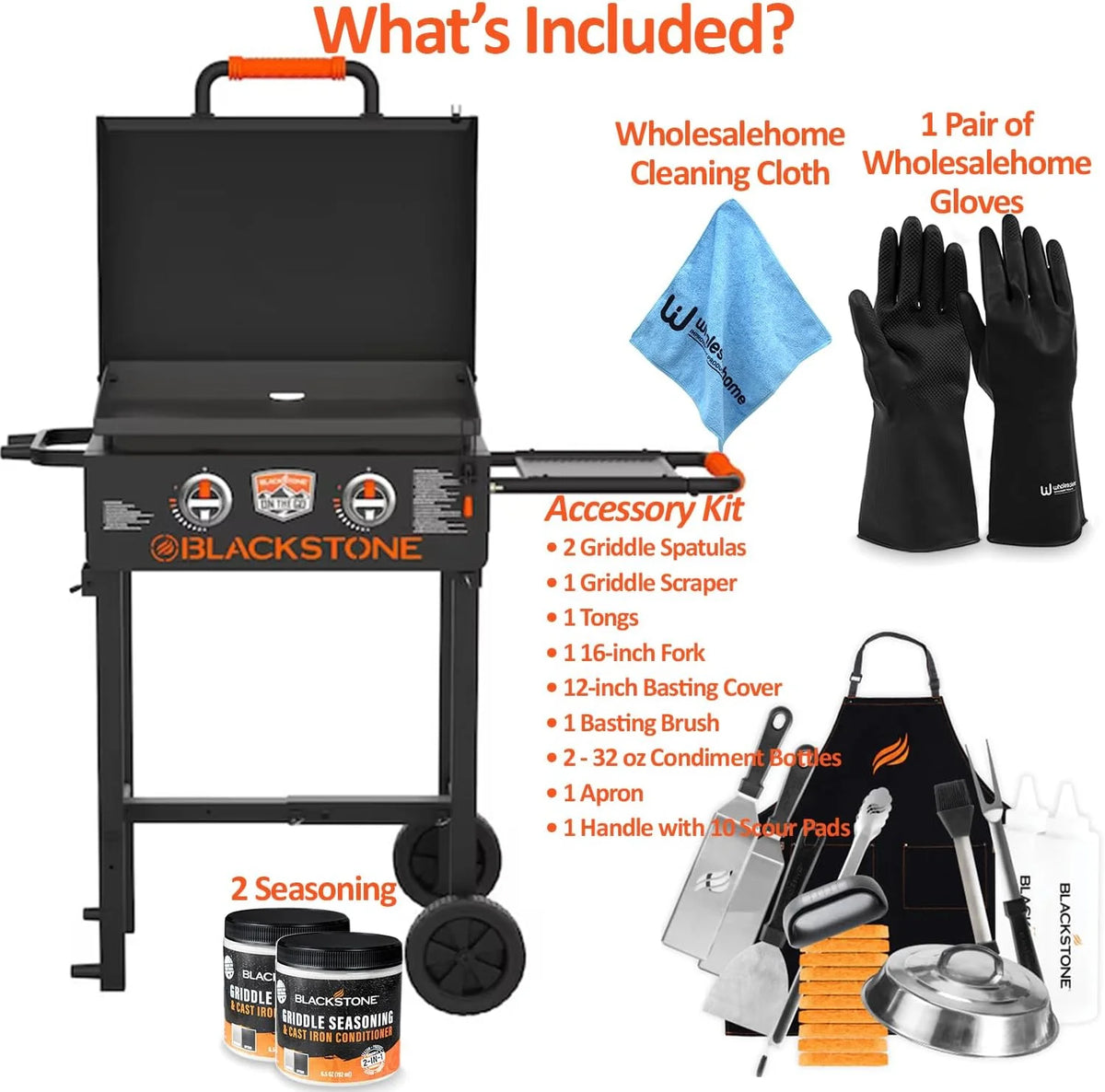 22 inch Propane Flat Top Gas Grill with Hood and Stand J749076