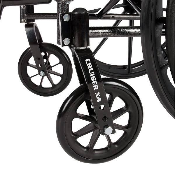 Lightweight Dual Axle Wheelchair with Adjustable Detachable Arms, Elevating Leg Rests, 20x22 V9149