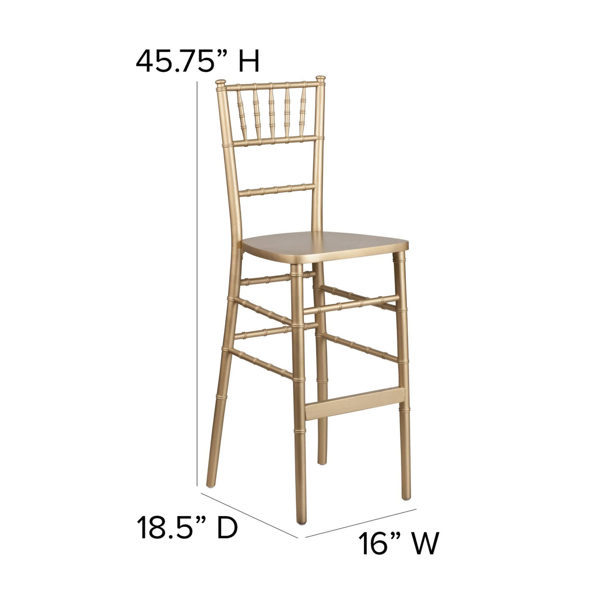 Gold Wood Chiavari Barstool U59032
