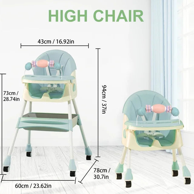 4-in-1 Baby High Chair Green X839120