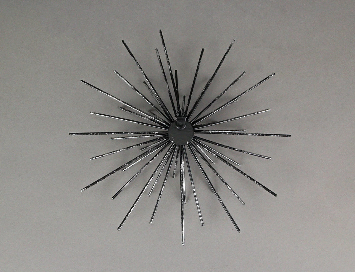 Silver Finish Metal Star Burst Wall Décor Set of 6 F835631