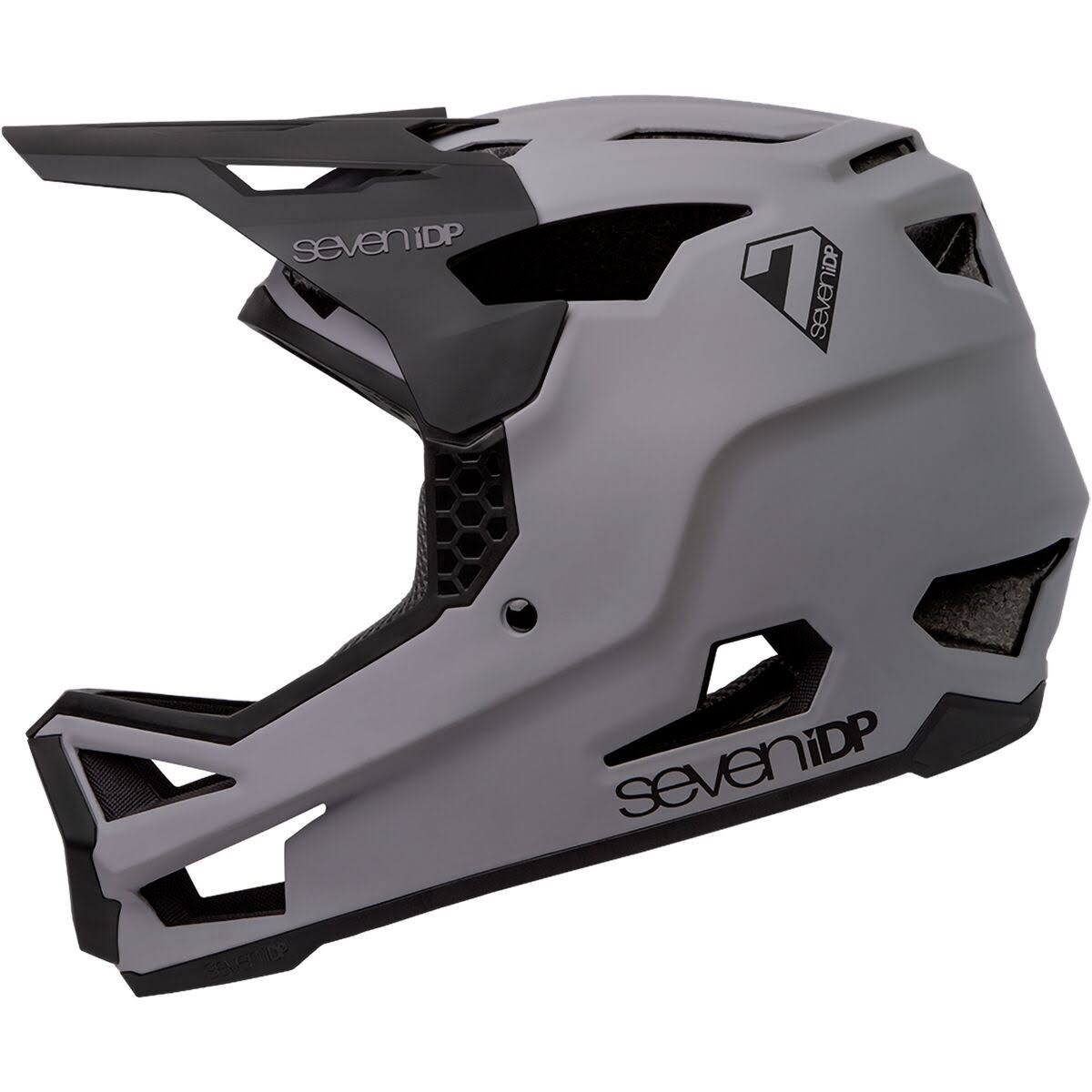 Matte Grey-Gloss Black Full Face Helmet C6134