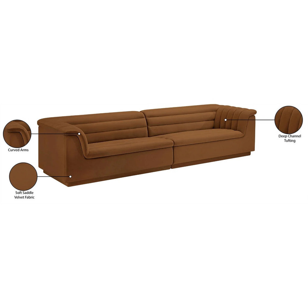 Saddle Velvet Modular Sofa E3657