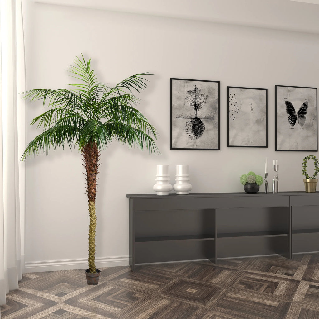 7' Artificial Potted Phoenix Palm Tree B2990