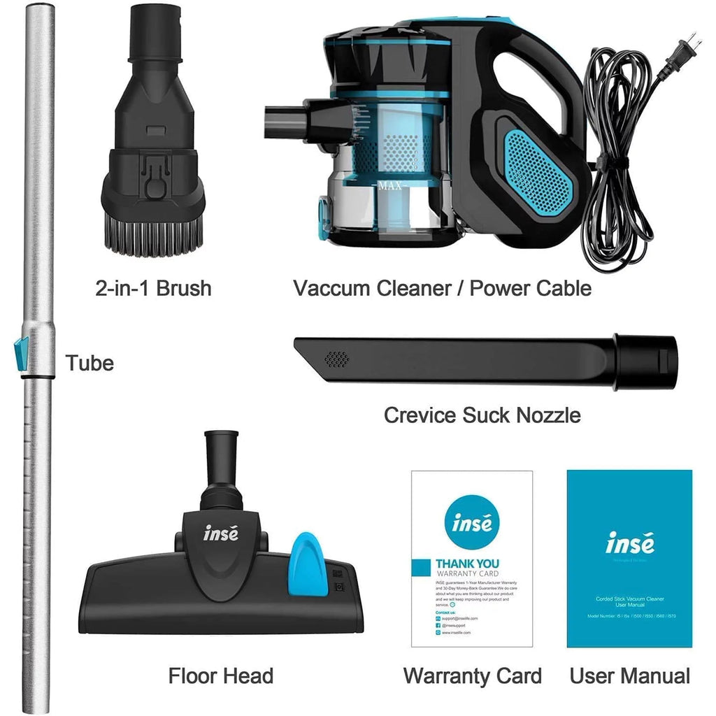 Cord Vacuum Cleaner, 18KPa 600W 3 in 1 Handheld Vacuum, Red W109
