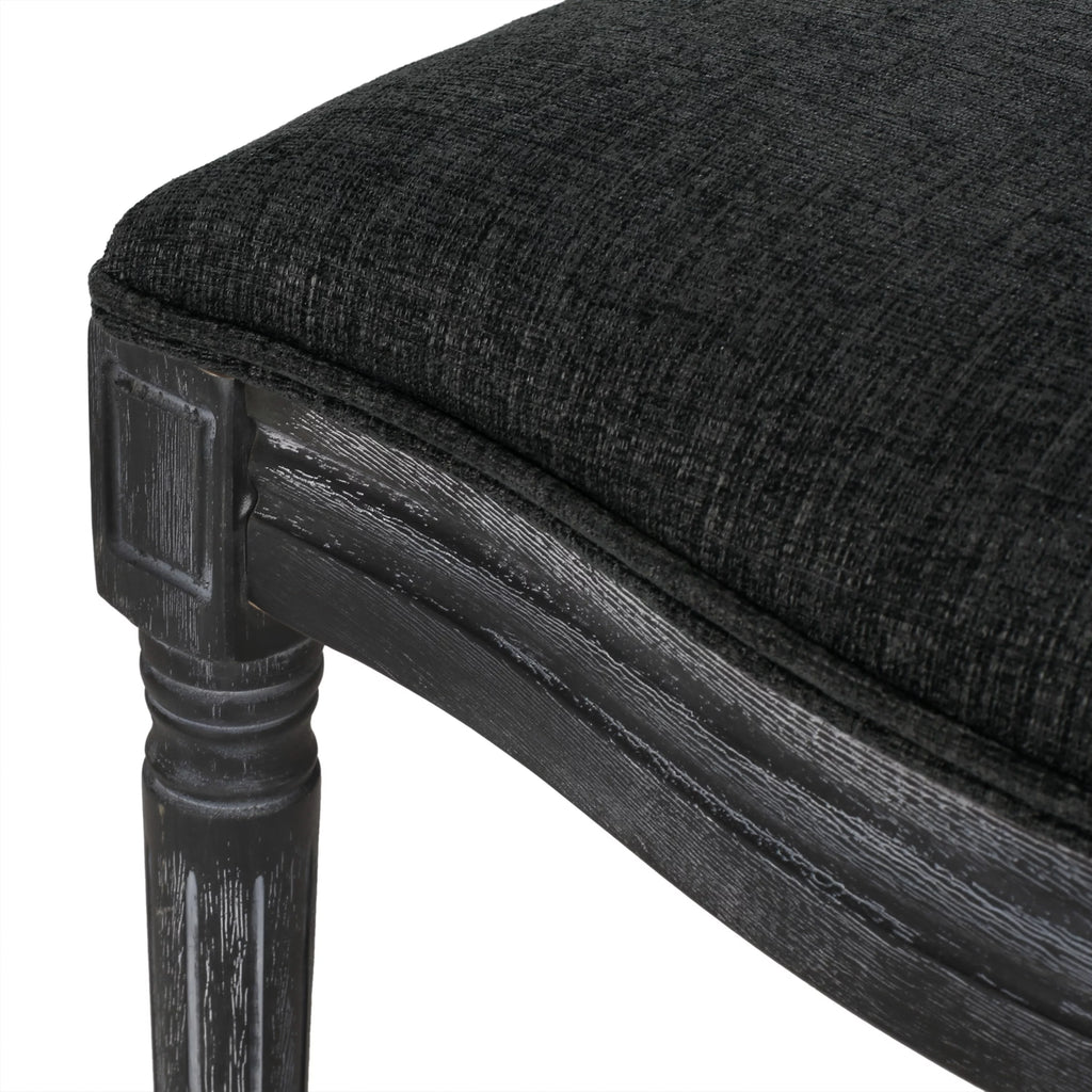 Upholstered Wood and Cane Dining Chairs, Set of 4 I5898