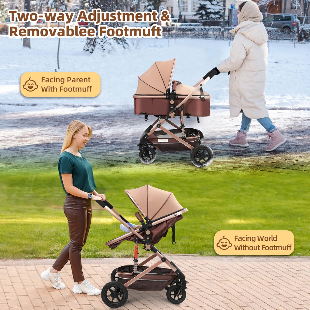 Foldable Reversible Bassinet Baby Stroller V97452