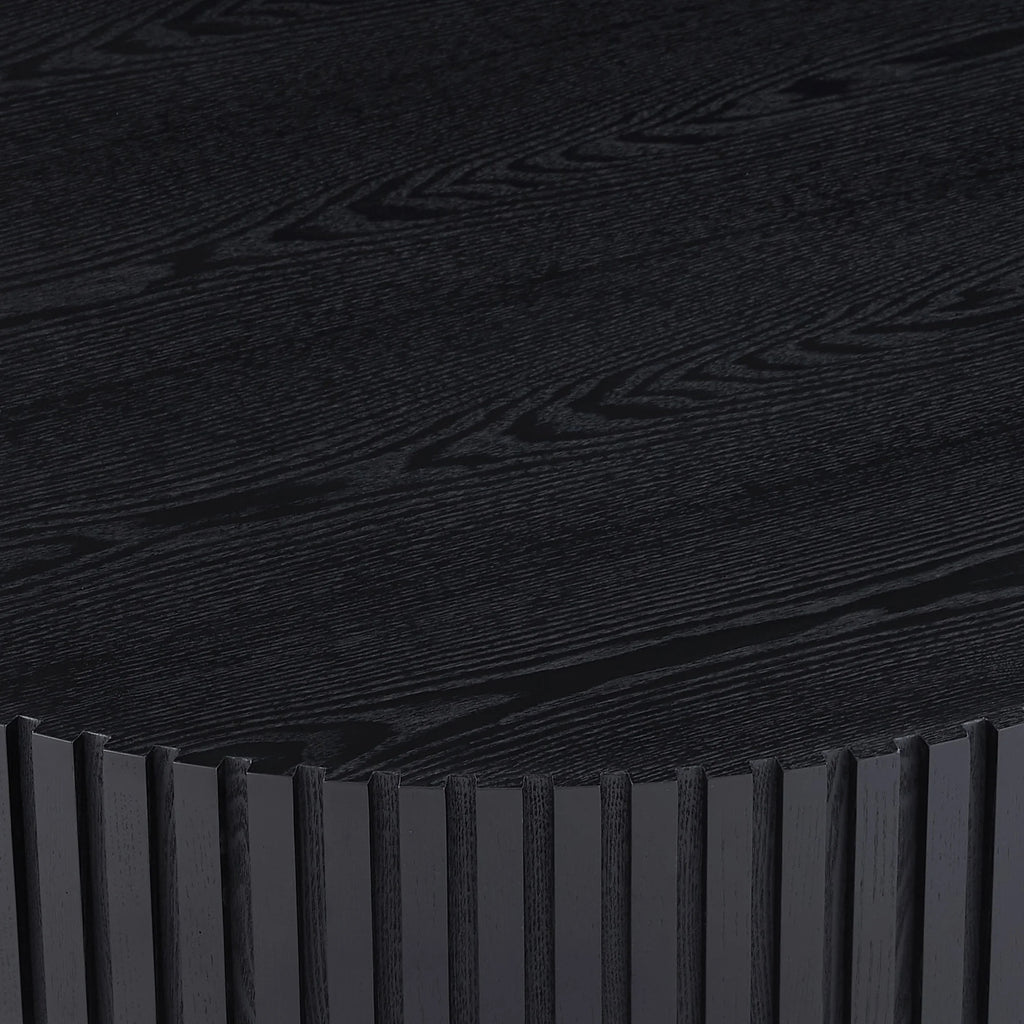 Black MDF Drum Coffee Table D182221