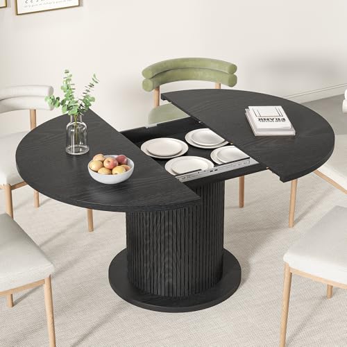 Round Dining Table for 2 with Wood Strip Base C911