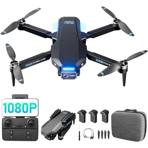 Drone with Camera 1080P FPV Quadcopter Brushless Motor Black N4204