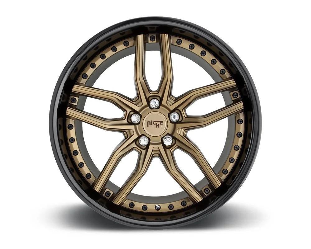 Bronze w/ Gloss Black Lip 1-Piece Cast Wheel 19x9.5 5x114.3 35mm D485547