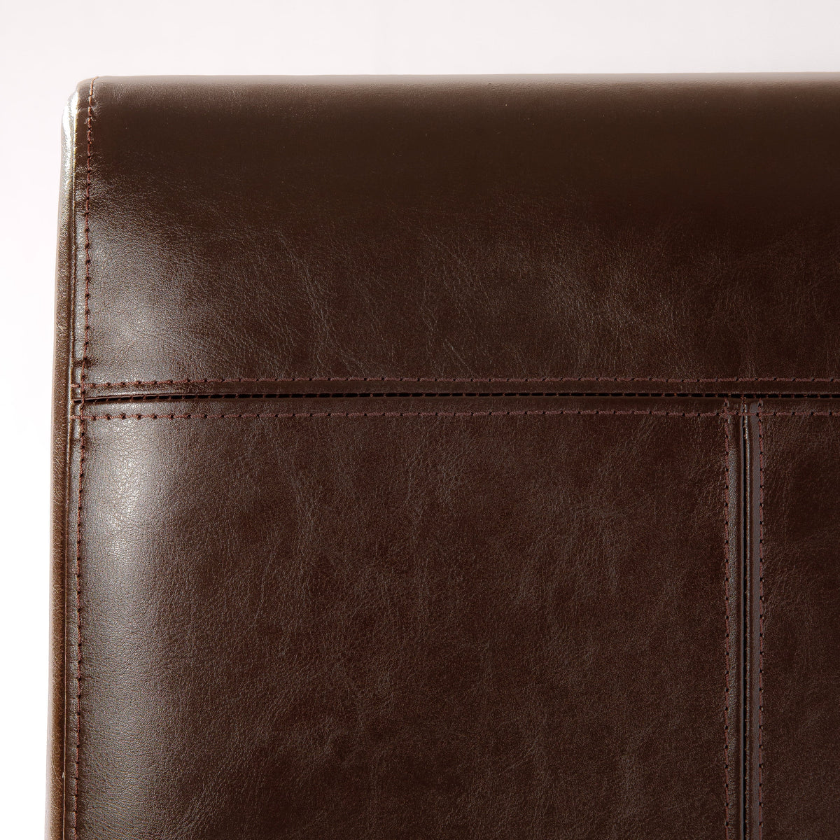 Chocolate Brown Leather Dining Chairs Set of 2 A5308