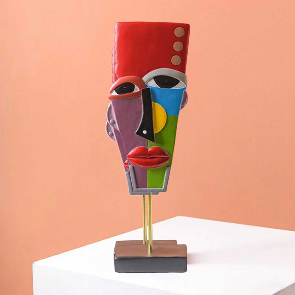 Modern Abstract Human Face Statue B258