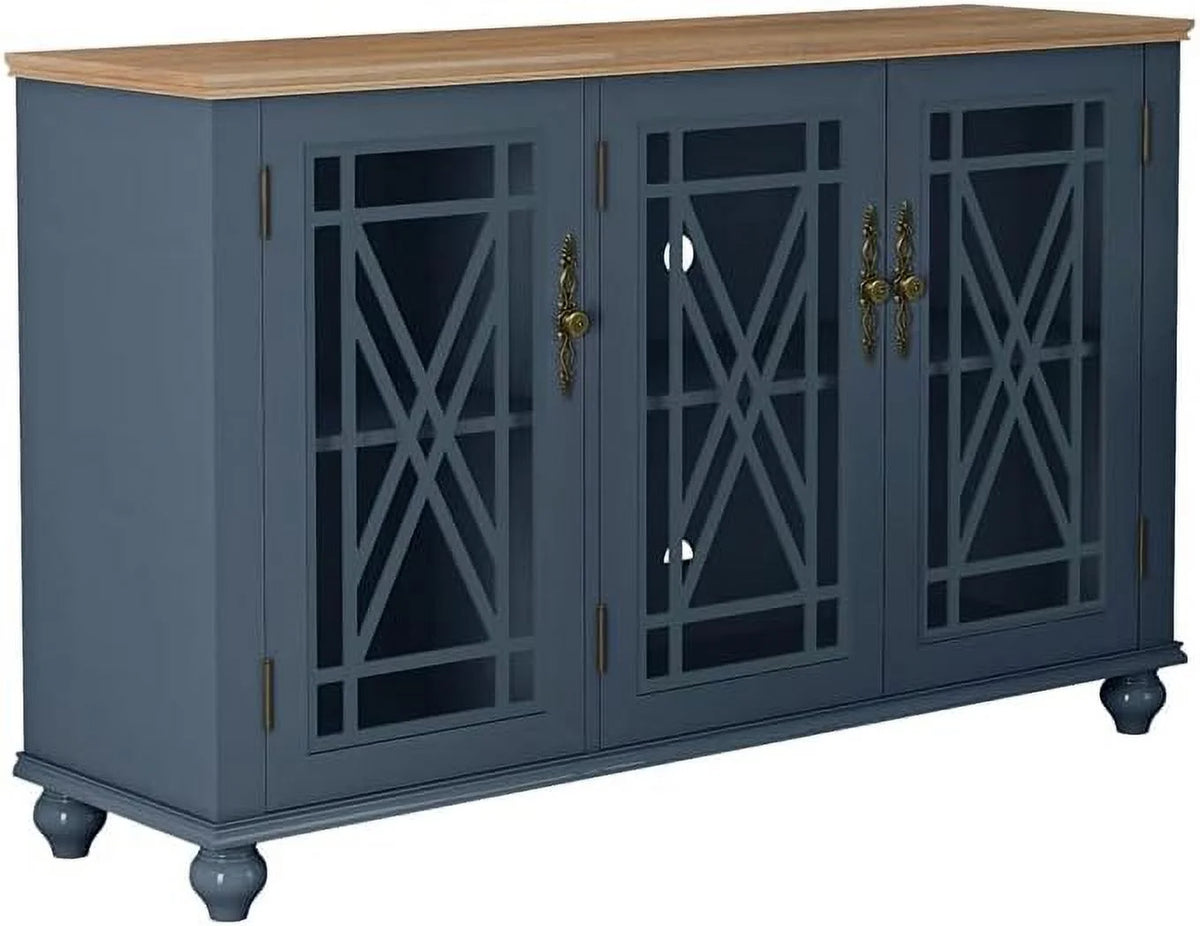 Vintage Wood Kitchen Accent Buffet Sideboard Cabinet O237