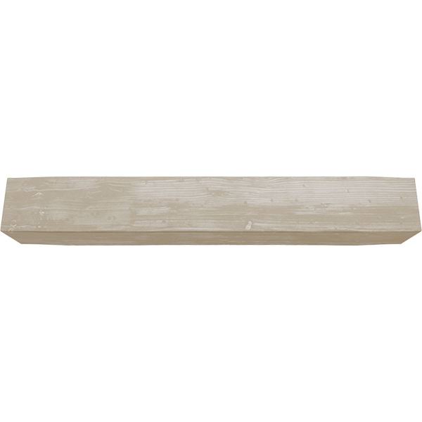 Sandblasted Faux Wood Fireplace Mantel, White Washed F654937