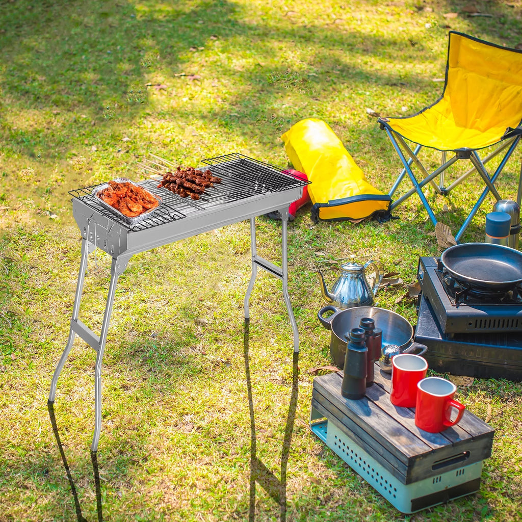28'' Stainless Steel Charcoal BBQ Grill O48659