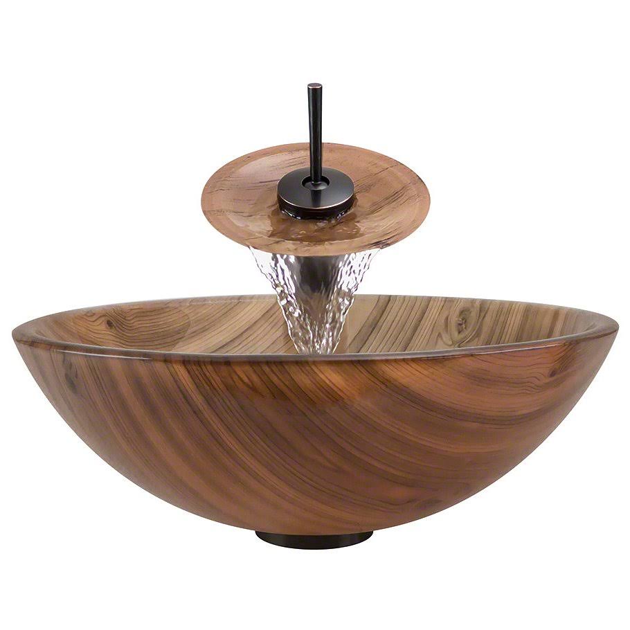 Oil Rubbed Bronze Bathroom Waterfall Faucet Ensemble W60543