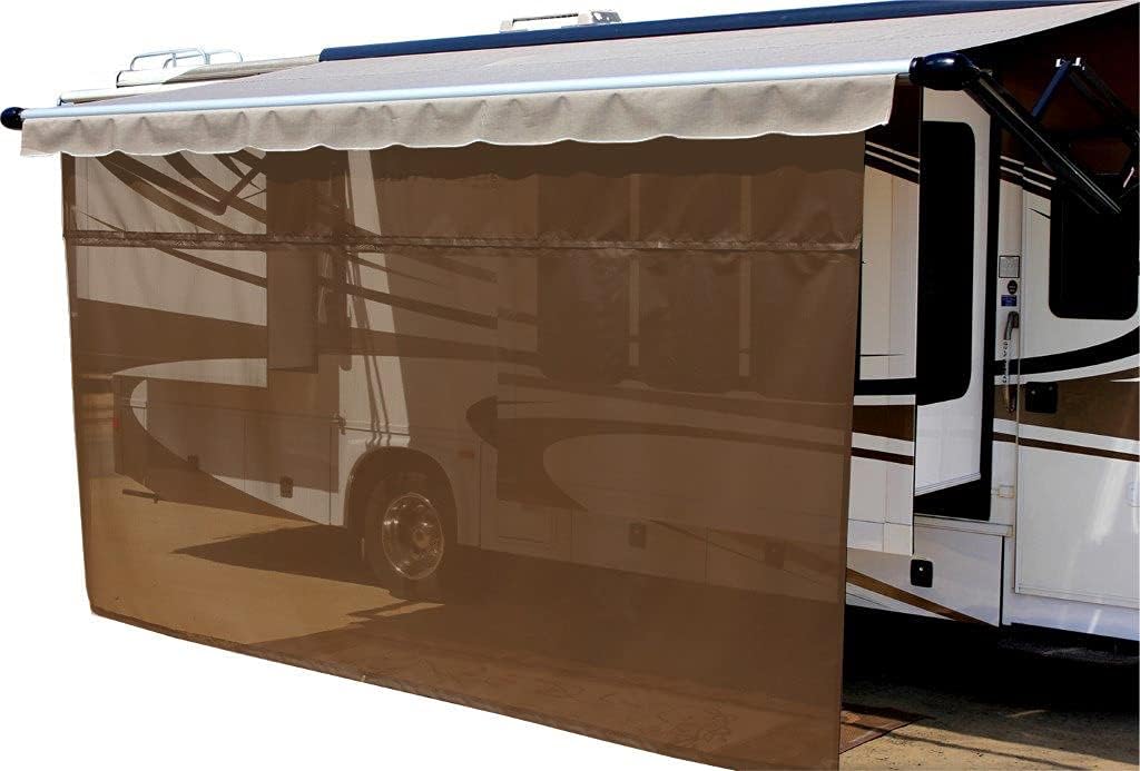 Solar Mesh Sunscreen for 12V Electric RV Awning - 13' x 6' - Grey V400989